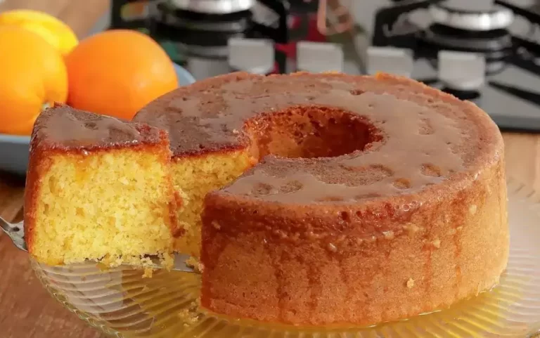 Bolo de Fubá com laranja